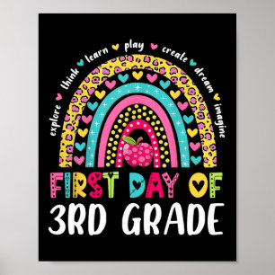 Groovy 3rd Grade Back To School First Day Of Third Poster
