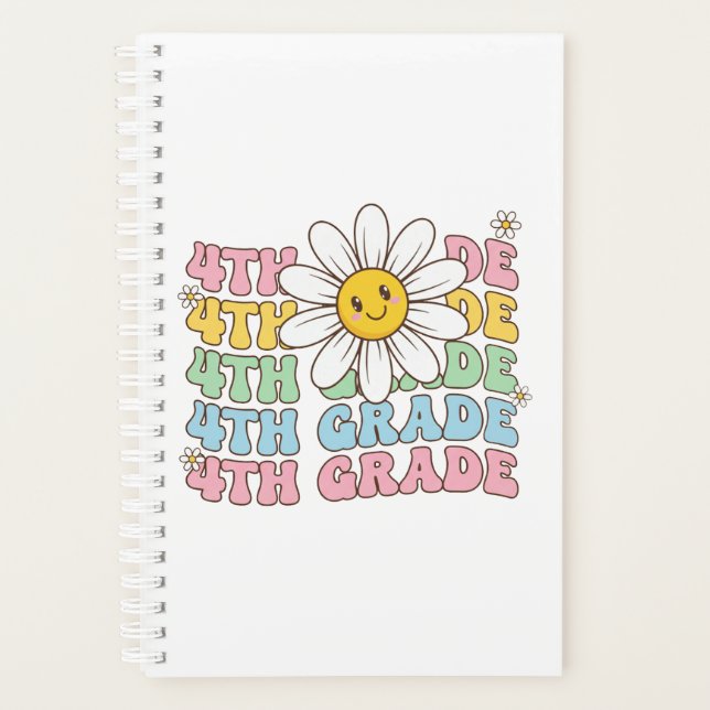 Groovy 4th Grade Back To School First Day Baby Planner (Front)