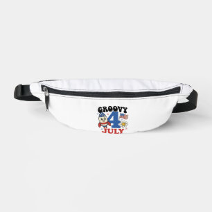 Groovy 4th of July Rocket Patriotic Shirt Design_1 Bum Bags