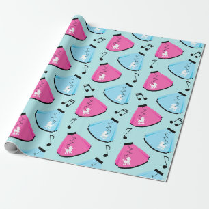 Groovy 50s Design, Retro 50's Dance Party Pattern Wrapping Paper