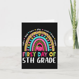 Groovy 5th Grade Back To School First Day Of Fifth Card