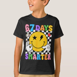 Groovy 67th Day Of School Shirt 67 Days Smarter Te