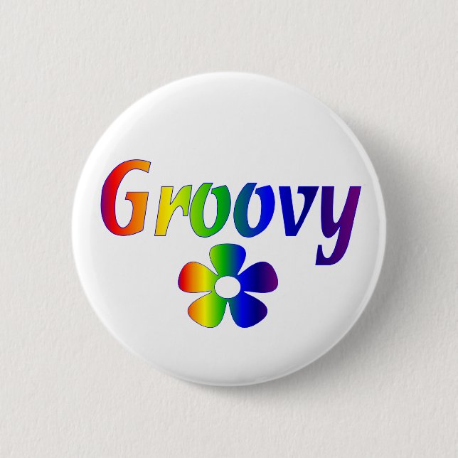 groovy 6 cm round badge (Front)