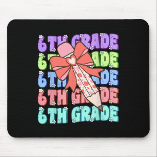 Groovy 6th Grade Back To School First Day Of Sixth Mouse Pad