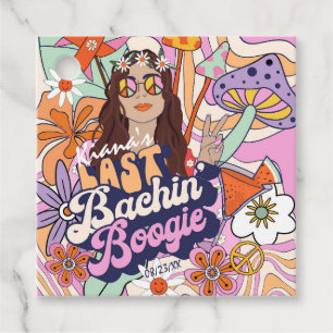 Groovy 70s Bachelorette Last Bachin' Boogie ID929 Favour Tags