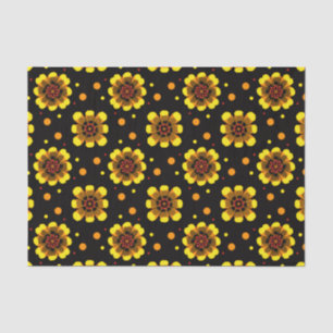 Groovy 70s Daisy Flower Power Pattern Tissue Paper