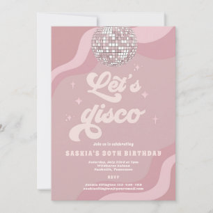 Groovy 70s Disco Birthday Invitation
