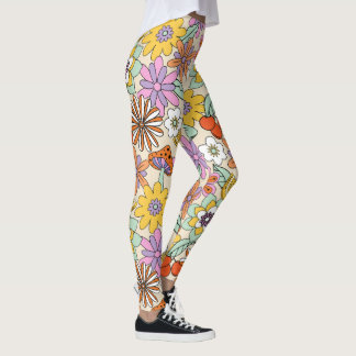 Groovy 70s Flower Power ID929 Leggings