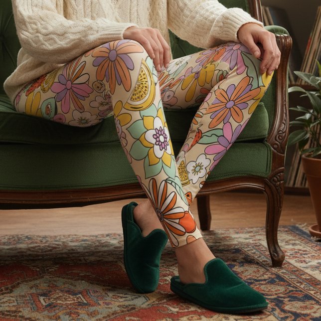 Groovy 70s Flower Power ID929 Leggings (Creator Uploaded)