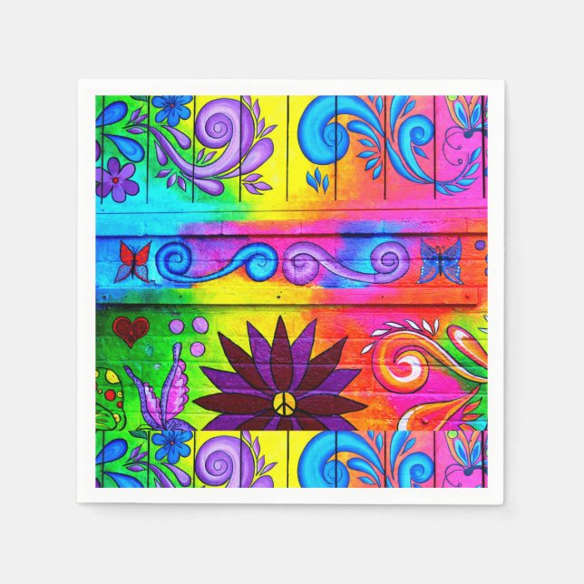 groovy 70's hippie napkin (Front)