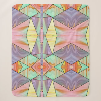 Groovy 70s Pink purple and teal Marble pattern Sherpa Blanket