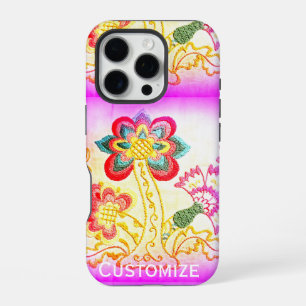 groovy 70's psychedelic palm tree iphone case