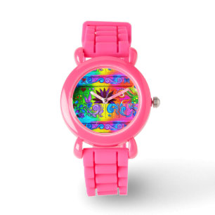 groovy 70's psychedelic wrist watch