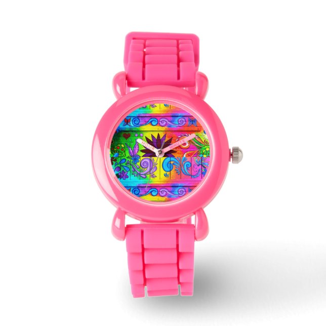 groovy 70's psychedelic wrist watch (Front)