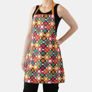 Groovy 70s Retro Flower Pattern | Bold Boho Floral Apron