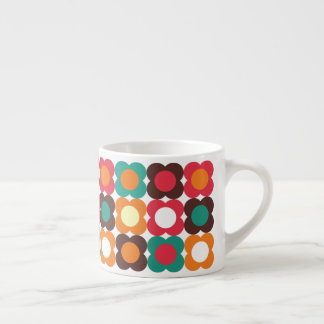 Groovy 70s Retro Flower Pattern | Bold Boho Floral Espresso Cup