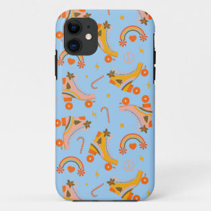 Groovy 70s roller skate Christmas pattern  Case-Mate iPhone Case
