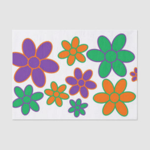 Groovy 70s Style Flower Tissue Paper