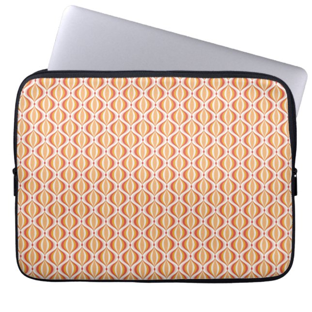 Groovy, 70s style patterned  laptop sleeve (Front)