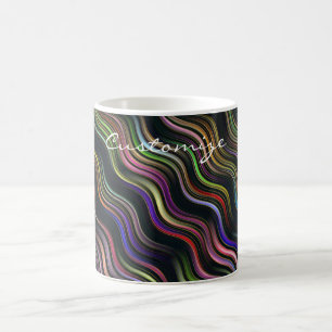 Groovy 70's wavy hippie psychedelic coffee mug