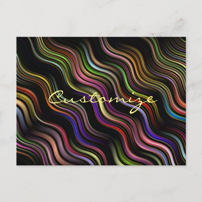 Groovy 70's wavy hippie psychedelic postcard (Front)