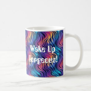Groovy 90s Multicolor Boho Style Coffee Mug