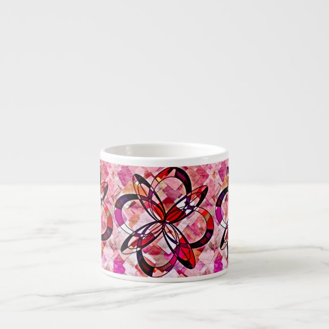 groovy abstract design espresso cup (Front)