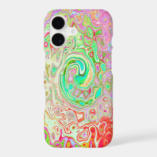 Groovy Abstract Retro Pastel Green Liquid Swirl