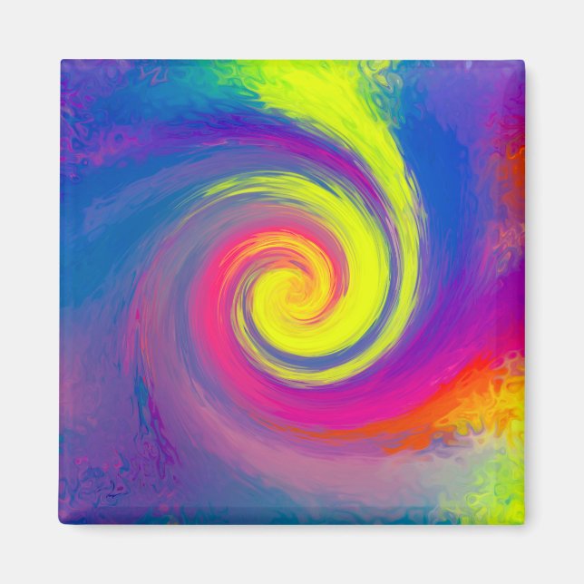 Groovy Abstract Spiral Swirl Magnet (Front)