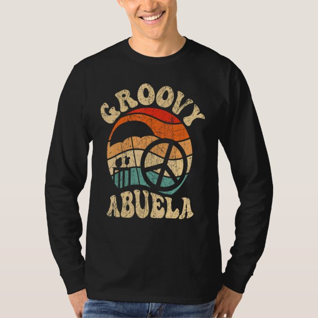 Groovy Abuela 70s Aesthetic Nostalgia 1970's Mexic T-Shirt (Front)