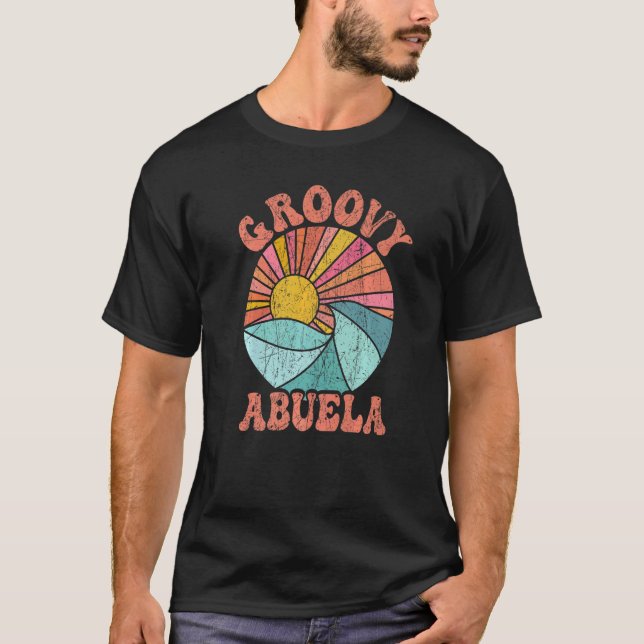 Groovy Abuela 70s Aesthetic Nostalgia 1970's Mexic T-Shirt (Front)
