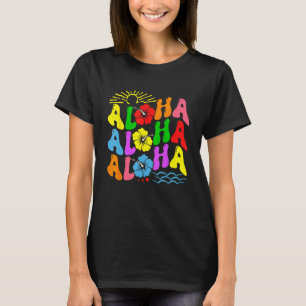 Groovy Aloha Hawaii Beach Summer Vacation Family C T-Shirt