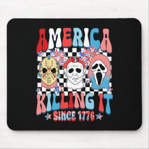 Groovy America Killing It Since 1776 Horror 4th Of Mouse Pad