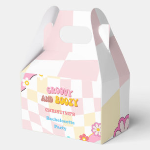 Groovy And Boozy  Bachelorette Party Decor 70'S  Favour Box
