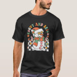 Groovy And Bright Snowman Merry Christmas Family H T-Shirt<br><div class="desc">Groovy And Bright Snowman Merry Christmas Family Holiday</div>