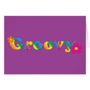 Groovy and Flowers Bright Colours 60s Hippie