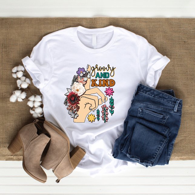 Groovy and kind Wildflower women's T-Shirt (Creator Uploaded)