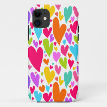 Groovy and Romantic Colourful Hearts Valentine