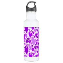 Groovy and Romantic Purple Hearts Valentine's Day