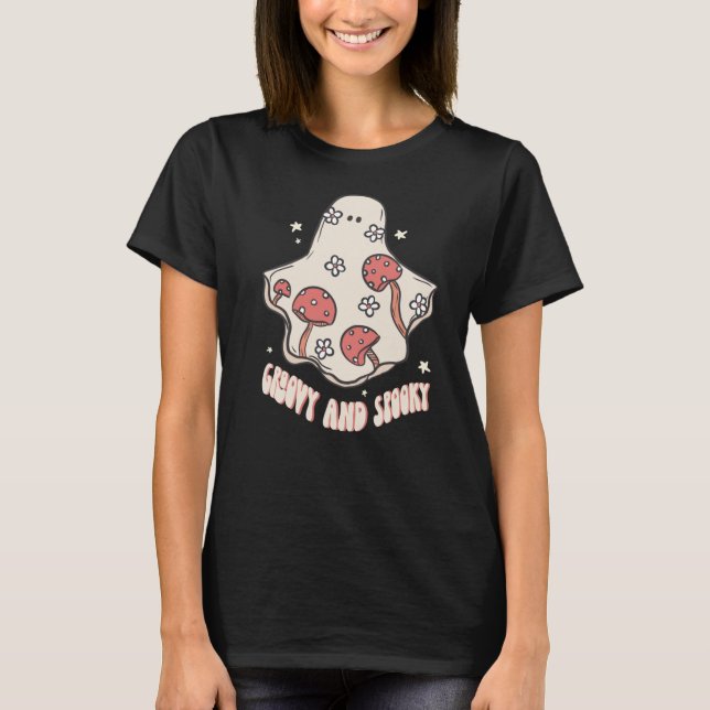 Groovy and Spooky Halloween  T-Shirt (Front)
