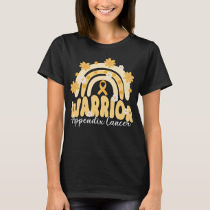 groovy appendix cancer warrior rainbow flower T-Shirt