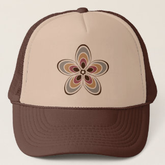 Groovy Art Deco / Retro Flower Trucker Hat