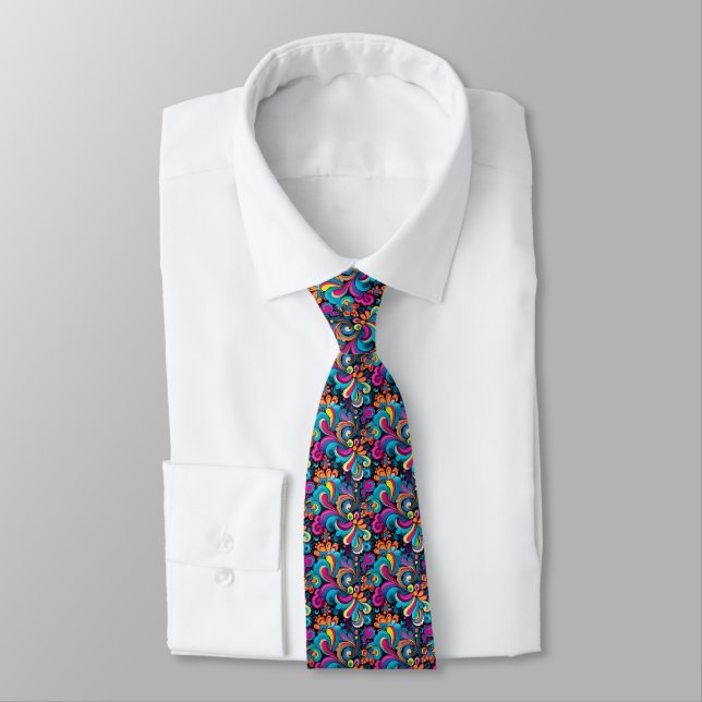 Groovy Art Neck Tie (Tied)