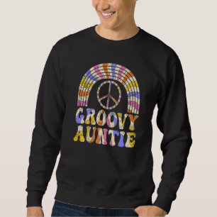 Groovy Auntie 70s Aesthetic 1970's Retro Hippie Au Sweatshirt