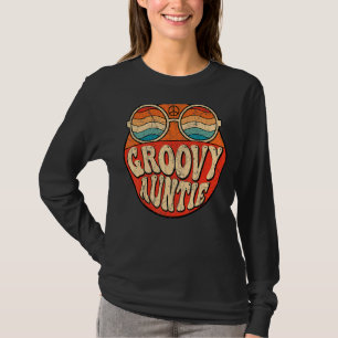 Groovy Auntie 70s Aesthetic Nostalgia 1970's Retro T-Shirt