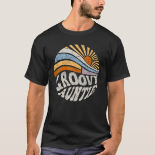Groovy Auntie 70s Aesthetic Nostalgia 1970's Retro T-Shirt