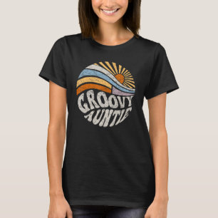 Groovy Auntie 70s Aesthetic Nostalgia 1970's Retro T-Shirt