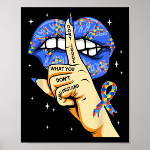 Groovy Autism Awareness Dont Judge What You Don't Poster