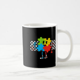 Groovy Autism Awareness Puzzle Retro Men Women Kid Coffee Mug