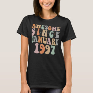 Groovy Awesome Since January 1997 26th Birthday 26 T-Shirt